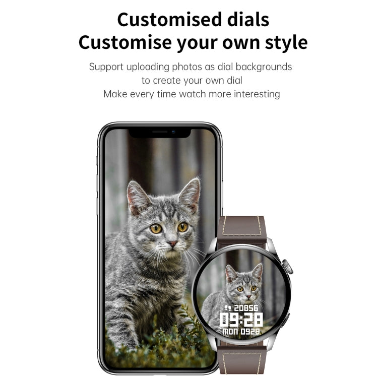 GW69 Smart Watch, Support BT Call / Heart Rate / Blood Pressure / Blood Oxygen(Sliver + Silicone Strap Black) by buy2fix