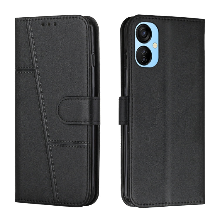For Tecno Camon 19 Neo Stitching Calf Texture Buckle Leather Phone Case(Black) by buy2fix