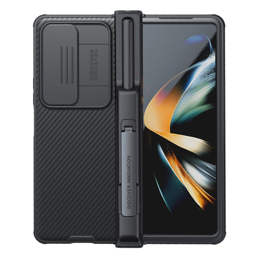 For Samsung Galaxy Z Fold4 5G NILLKIN Black Mirror Pro Series Camshield PC Phone Case with Pen Slot, Set Version(Black) - Galaxy Z Fold4 5G Cases by NILLKIN | Online Shopping UK | buy2fix