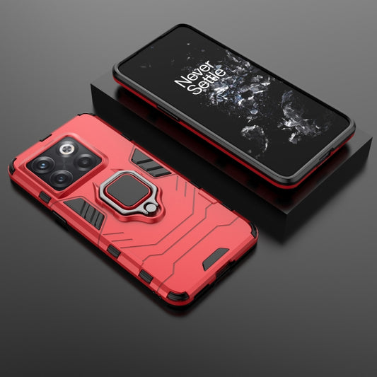 For OnePlus 10T 5G / Ace Pro 5G Magnetic Ring Holder PC + TPU Phone Case(Red) - OnePlus Cases by buy2fix | Online Shopping UK | buy2fix