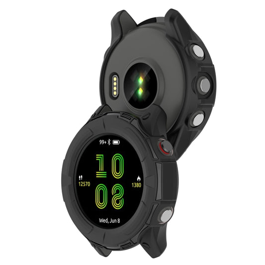 For Garmin Forerunner 255S TPU Armor Hollow Protective Case(Black) - Watch Cases by buy2fix | Online Shopping UK | buy2fix