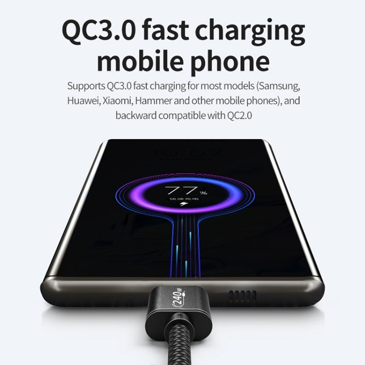 PD240W USB-C / Type-C to Type-C Fast Charging Data Cable, Length:2m(Black) by buy2fix
