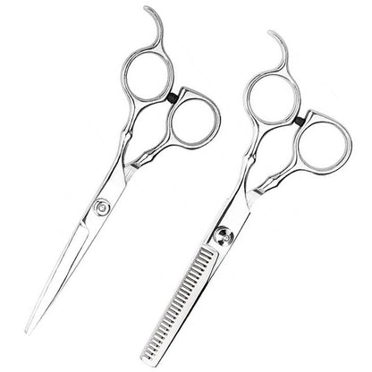 7pcs / Set Professional Hair Cutting Thinning Scissor Hairdressing Flat Shear Scissors Kit(Blue) - Hair Trimmer by buy2fix | Online Shopping UK | buy2fix
