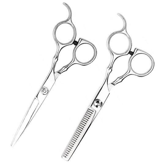 12pcs / Set Professional Hair Cutting Thinning Scissor Hairdressing Flat Shear Scissors Kit(Gold Silver) - Hair Trimmer by buy2fix | Online Shopping UK | buy2fix