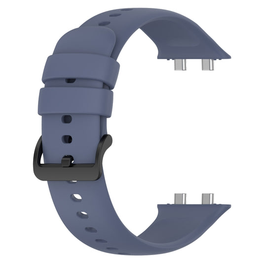 For OPPO Watch 3 Pro Solid Color Soft Silicone Watch Band(Blue Grey) -  by buy2fix | Online Shopping UK | buy2fix