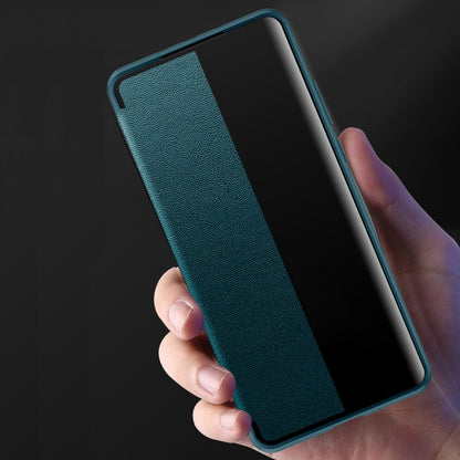 For Huawei Mate 50 Leather + TPU Frame Shockproof Phone Case(Green) - Huawei Cases by buy2fix | Online Shopping UK | buy2fix