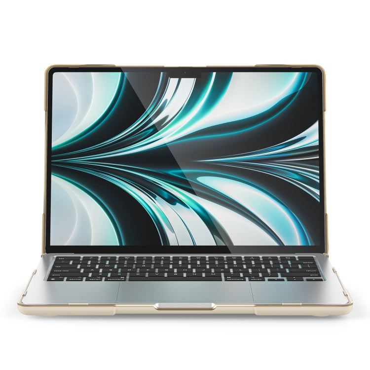 For MacBook Air 13.6 inch A2681 2022 / M3 2024 A3113 / M4 2025 A3240 TPU + PC Two-color Anti-fall Laptop Protective Case(Khaki) - MacBook Air Cases by buy2fix | Online Shopping UK | buy2fix