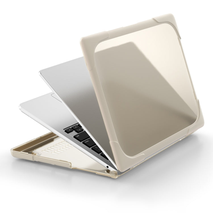 For MacBook Air 13.6 inch A2681 2022 / M3 2024 A3113 / M4 2025 A3240 TPU + PC Two-color Anti-fall Laptop Protective Case(Khaki) - MacBook Air Cases by buy2fix | Online Shopping UK | buy2fix