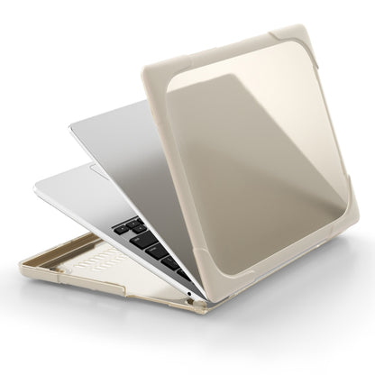 For MacBook Air 13.6 inch A2681 2022 / M3 2024 A3113 / M4 2025 A3240 TPU + PC Two-color Anti-fall Laptop Protective Case(Khaki) - MacBook Air Cases by buy2fix | Online Shopping UK | buy2fix