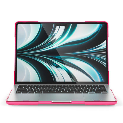 For MacBook Air 13.6 inch A2681 2022 / M3 2024 A3113 / M4 2025 A3240 TPU + PC Two-color Anti-fall Laptop Protective Case(Rose Red) - MacBook Air Cases by buy2fix | Online Shopping UK | buy2fix