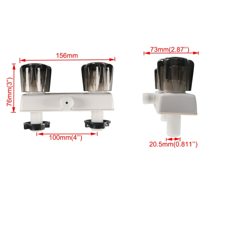 A7616-01 Dual Knob RV Shower Faucet Valve Diverter(Brown) - Others by buy2fix | Online Shopping UK | buy2fix