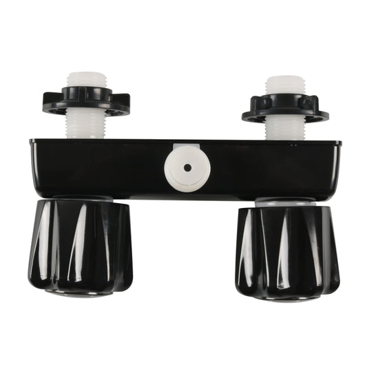 A7616-02 Dual Knob RV Shower Faucet Valve Diverter(Black) - Others by buy2fix | Online Shopping UK | buy2fix