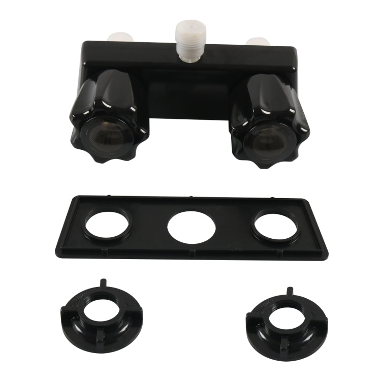 A7616-02 Dual Knob RV Shower Faucet Valve Diverter(Black) - Others by buy2fix | Online Shopping UK | buy2fix
