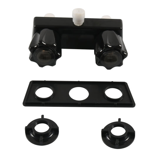 A7616-02 Dual Knob RV Shower Faucet Valve Diverter(Black) - Others by buy2fix | Online Shopping UK | buy2fix