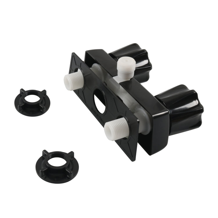 A7616-02 Dual Knob RV Shower Faucet Valve Diverter(Black) - Others by buy2fix | Online Shopping UK | buy2fix