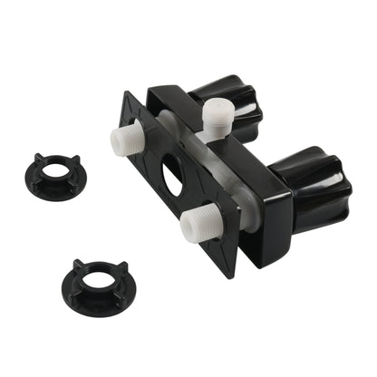 A7616-02 Dual Knob RV Shower Faucet Valve Diverter(Black) - Others by buy2fix | Online Shopping UK | buy2fix