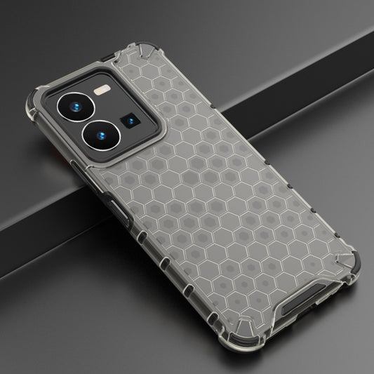 For vivo Y35 4G / Y22S 4G Global Honeycomb Phone Case(Black) - vivo Cases by buy2fix | Online Shopping UK | buy2fix