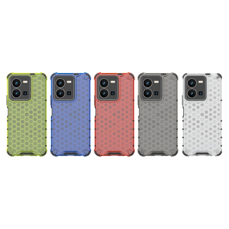 For vivo Y35 4G / Y22S 4G Global Honeycomb Phone Case(Black) - vivo Cases by buy2fix | Online Shopping UK | buy2fix