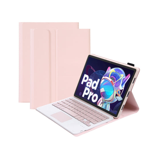 AM18-A Bluetooth Keyboard Leather Case with Touchpad For Lenovo XiaoXin Pad Pro 2022 11.2 inch(Pink) - For Lenovo by buy2fix | Online Shopping UK | buy2fix