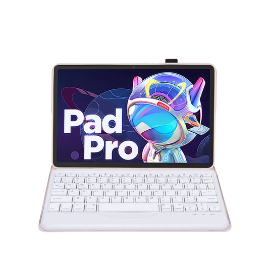 AM18-B Bluetooth Keyboard Leather Case For Lenovo XiaoXin Pad Pro 2022 11.2 inch(Pink) - For Lenovo by buy2fix | Online Shopping UK | buy2fix