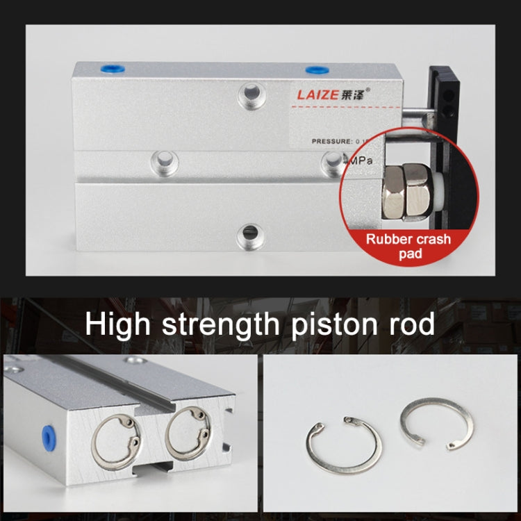 TN20x80 TN Series Double Rod Double Shaft Cylinder - Inflatable Pump by buy2fix | Online Shopping UK | buy2fix