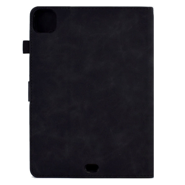 For iPad Air 2022 / 2020 10.9 Embossed Smile Flip Tablet Leather Smart Case(Black) - iPad Air (2022) / (2020) 10.9 Cases by buy2fix | Online Shopping UK | buy2fix
