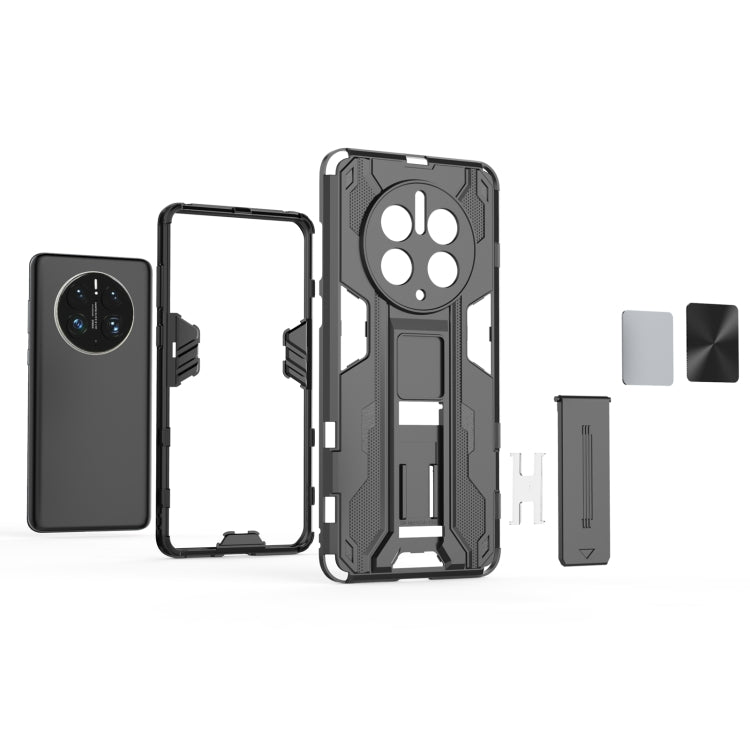 For Huawei Mate 50 Pro Supersonic Holder PC Soft TPU Phone Case(Green) - Huawei Cases by buy2fix | Online Shopping UK | buy2fix