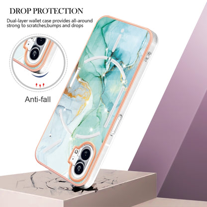 For Nothing Phone 1 Electroplating Marble Pattern IMD TPU Phone Case(Green 003) - Nothing Cases by buy2fix | Online Shopping UK | buy2fix