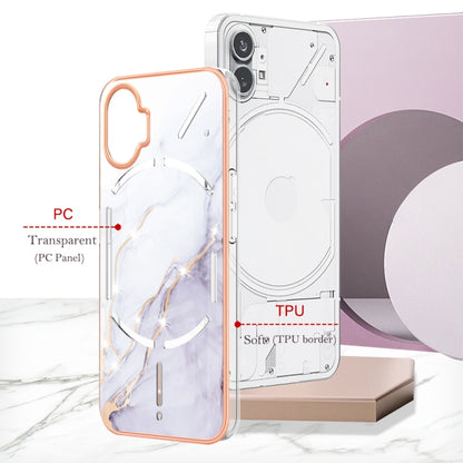 For Nothing Phone 1 Electroplating Marble Pattern IMD TPU Phone Case(White 006) - Nothing Cases by buy2fix | Online Shopping UK | buy2fix