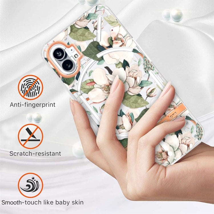 For Nothing Phone 1 Flowers and Plants Series IMD TPU Phone Case(Green Gardenia) by buy2fix