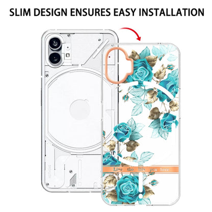 For Nothing Phone 1 Flowers and Plants Series IMD TPU Phone Case(Blue Rose) by buy2fix