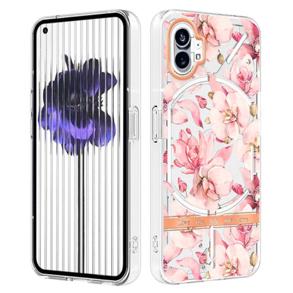 For Nothing Phone 1 Flowers and Plants Series IMD TPU Phone Case(Pink Gardenia) by buy2fix