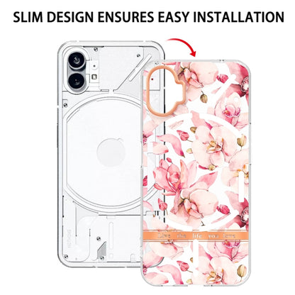 For Nothing Phone 1 Flowers and Plants Series IMD TPU Phone Case(Pink Gardenia) by buy2fix