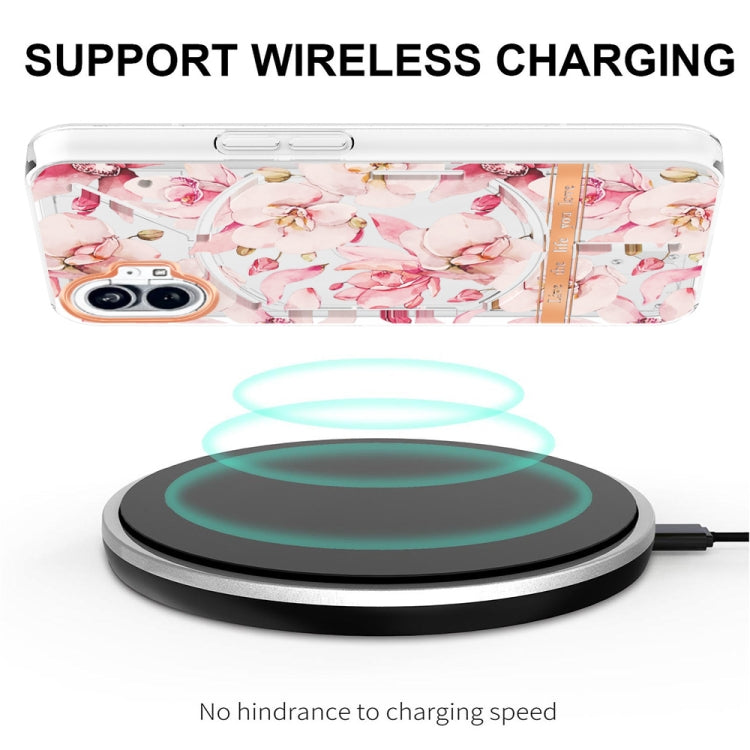 For Nothing Phone 1 Flowers and Plants Series IMD TPU Phone Case(Pink Gardenia) by buy2fix