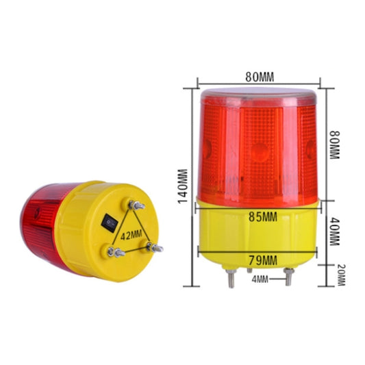 Night Solar Safety Warning Flash Light, Specification:01 Screw Fixed(Yellow) - Warning Lights by buy2fix | Online Shopping UK | buy2fix