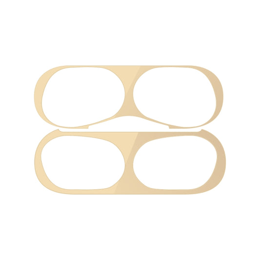For Apple AirPods Pro 2 Wireless Earphone Protective Case Metal Sticker(Gold) - Protective Sticker by buy2fix | Online Shopping UK | buy2fix