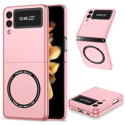 For Samsung Galaxy Z Flip3 5G Magsafe Magnetic Folding PC Phone Case(Pink) by buy2fix