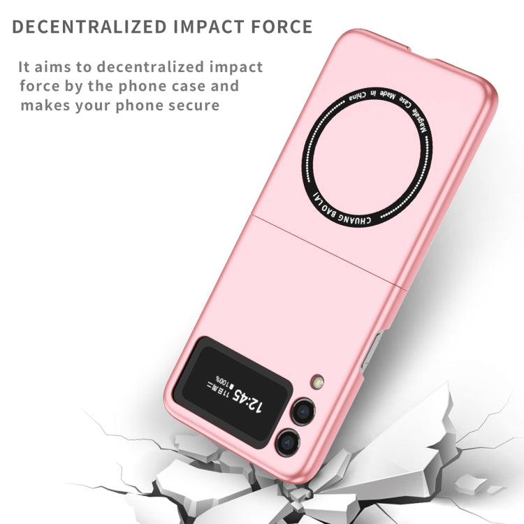 For Samsung Galaxy Z Flip3 5G Magsafe Magnetic Folding PC Phone Case(Pink) by buy2fix