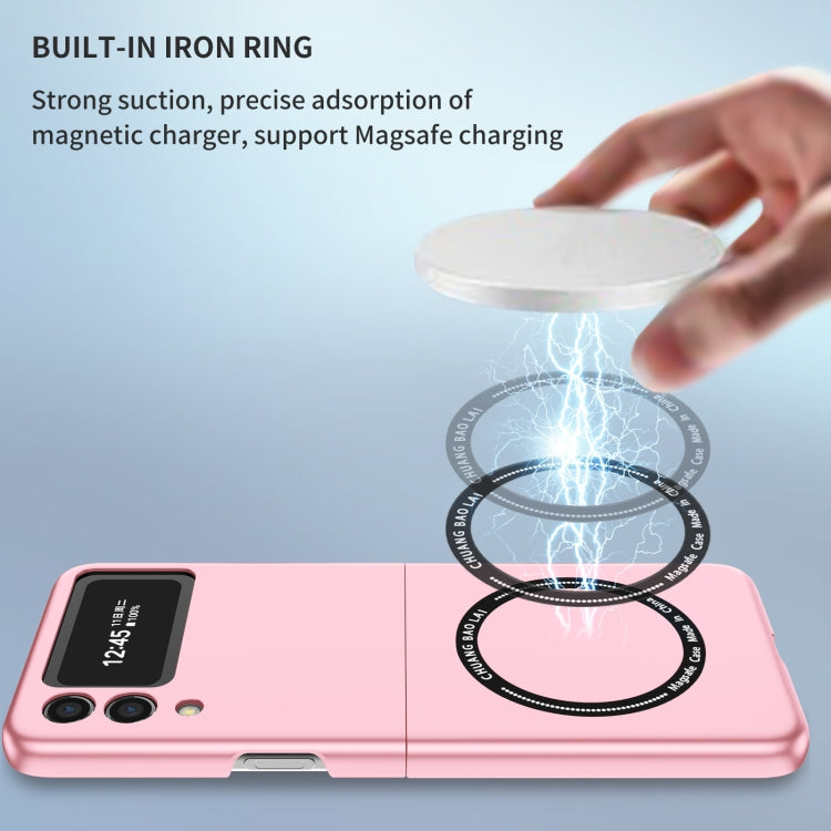 For Samsung Galaxy Z Flip3 5G Magsafe Magnetic Folding PC Phone Case(Pink) by buy2fix