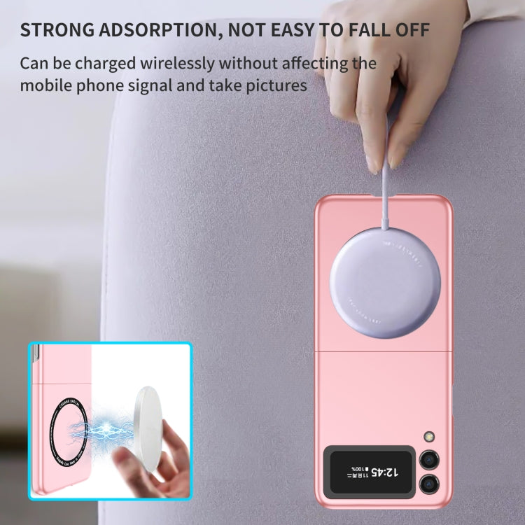 For Samsung Galaxy Z Flip3 5G Magsafe Magnetic Folding PC Phone Case(Pink) by buy2fix