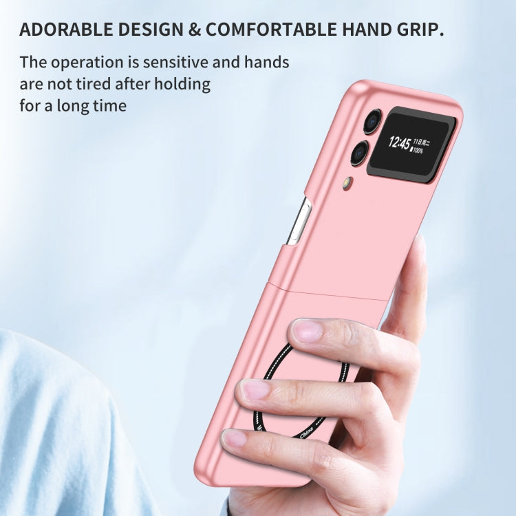 For Samsung Galaxy Z Flip3 5G Magsafe Magnetic Folding PC Phone Case(Pink) by buy2fix