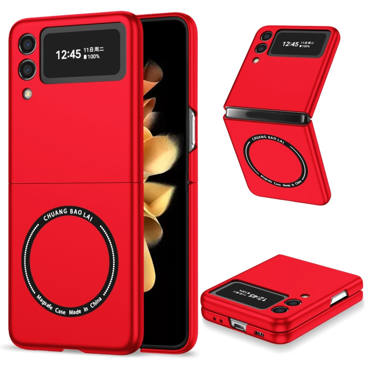 For Samsung Galaxy Z Flip3 5G Magsafe Magnetic Folding PC Phone Case(Red) by buy2fix