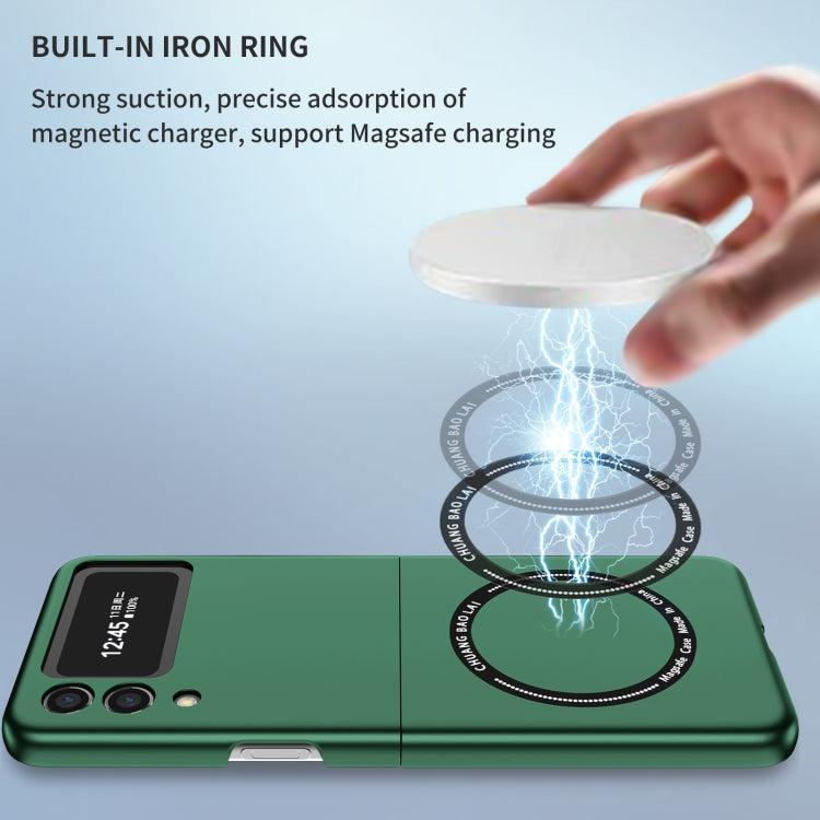 For Samsung Galaxy Z Flip3 5G Magsafe Magnetic Folding PC Phone Case(Green) by buy2fix