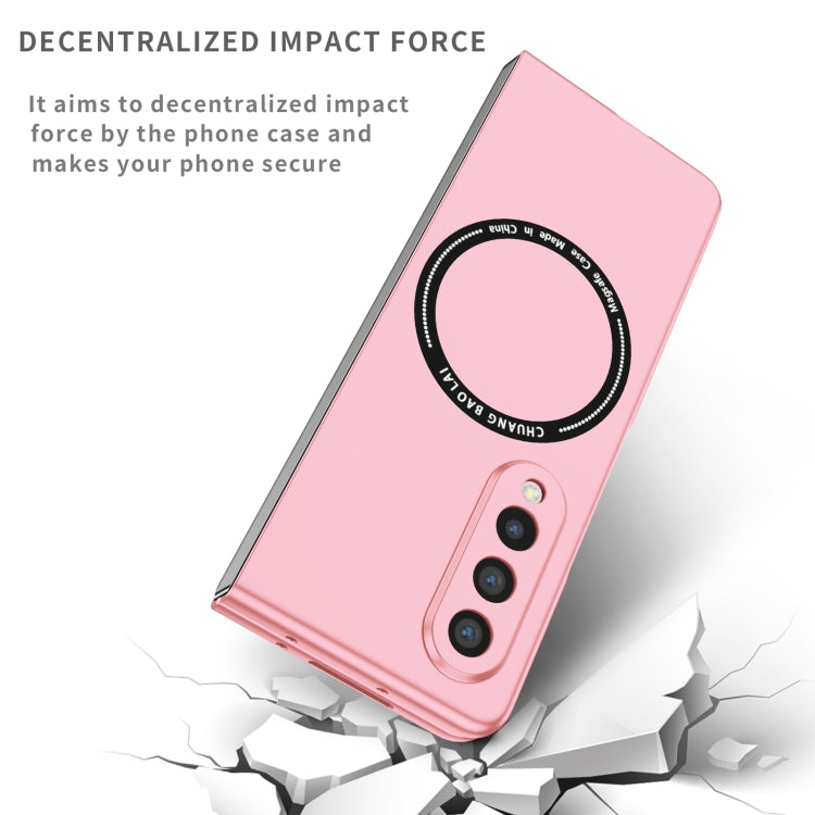 For Samsung Galaxy Z Fold3 5G Magsafe Magnetic Folding PC Phone Case(Pink) by buy2fix