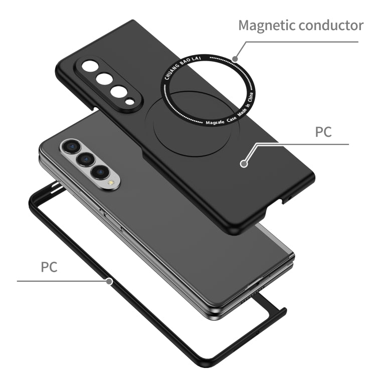 For Samsung Galaxy Z Fold3 5G Magsafe Magnetic Folding PC Phone Case(Black) by buy2fix
