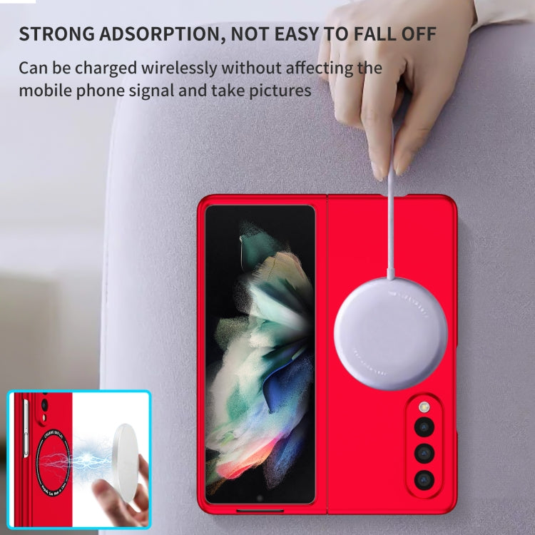 For Samsung Galaxy Z Fold3 5G Magsafe Magnetic Folding PC Phone Case(Red) by buy2fix