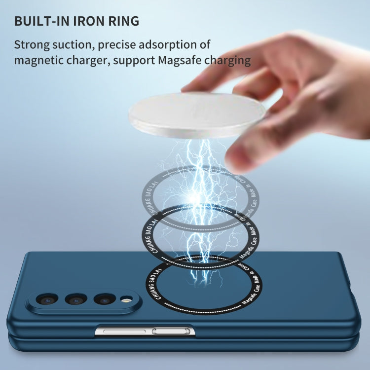 For Samsung Galaxy Z Fold3 5G Magsafe Magnetic Folding PC Phone Case(Blue) by buy2fix