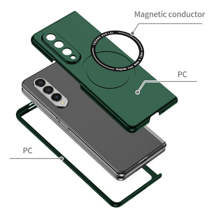 For Samsung Galaxy Z Fold3 5G Magsafe Magnetic Folding PC Phone Case(Green) by buy2fix