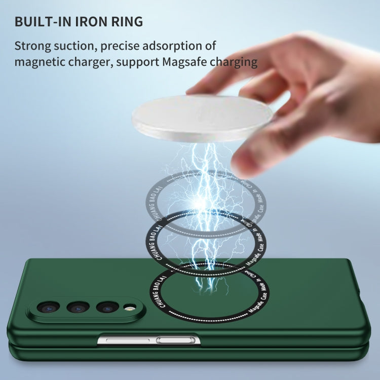 For Samsung Galaxy Z Fold3 5G Magsafe Magnetic Folding PC Phone Case(Green) by buy2fix