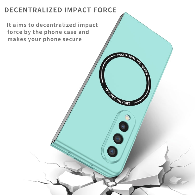 For Samsung Galaxy Z Fold3 5G Magsafe Magnetic Folding PC Phone Case(Light Blue) by buy2fix